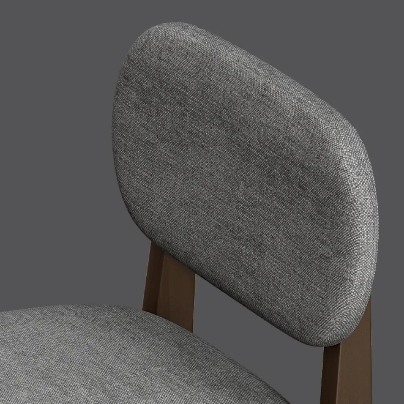 Art Deco Light Gray Pub Stool with Backrest, Rectangular Seat, Rubberwood Frame, and Foot Support Image - 11