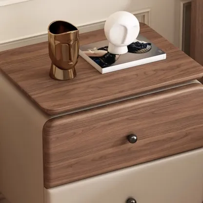 Elegant 2-drawer Wooden Freestanding Nightstand With Legs Image - 6