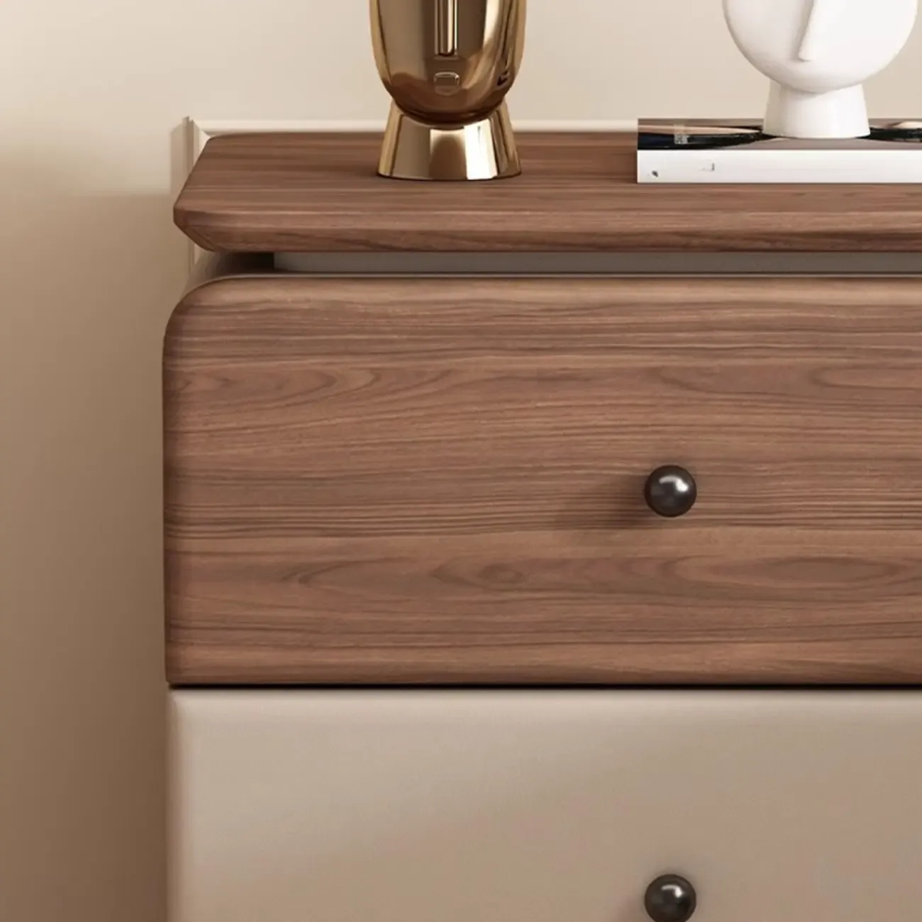 Elegant 2-drawer Wooden Freestanding Nightstand With Legs Image - 10