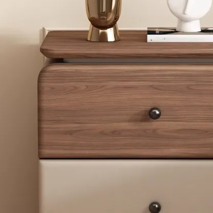 Elegant 2-drawer Wooden Freestanding Nightstand With Legs Image - 10