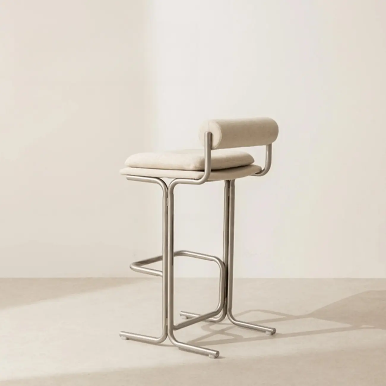 Minimalist Glam Tufted Padded Seat Metal Bar Stools Image - 10 | homeyfad