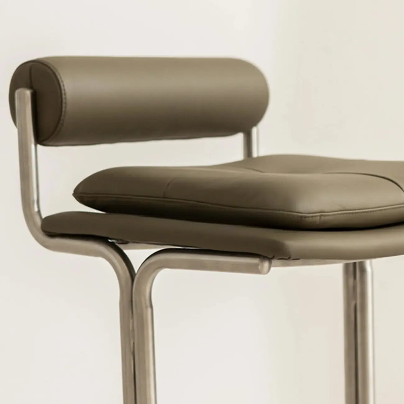 Minimalist Glam Tufted Padded Seat Metal Bar Stools Image - 4 | homeyfad