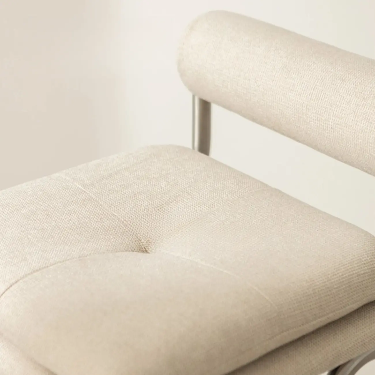 Minimalist Glam Tufted Padded Seat Metal Bar Stools Image - 6 | homeyfad