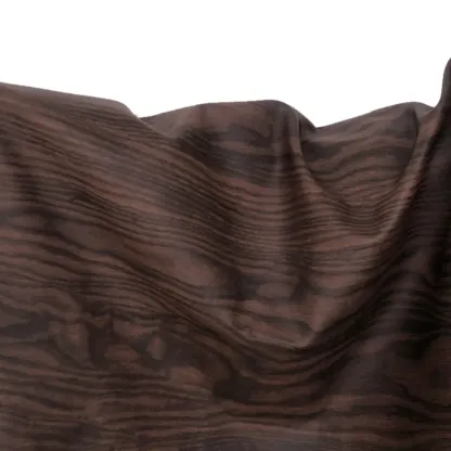 Black Walnut Finish Faux Leather 2-Drawer Nightstand Image - 10