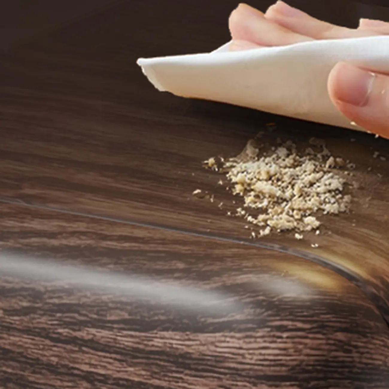 Black Walnut Finish Faux Leather 2-Drawer Nightstand Image - 12 | homeyfad