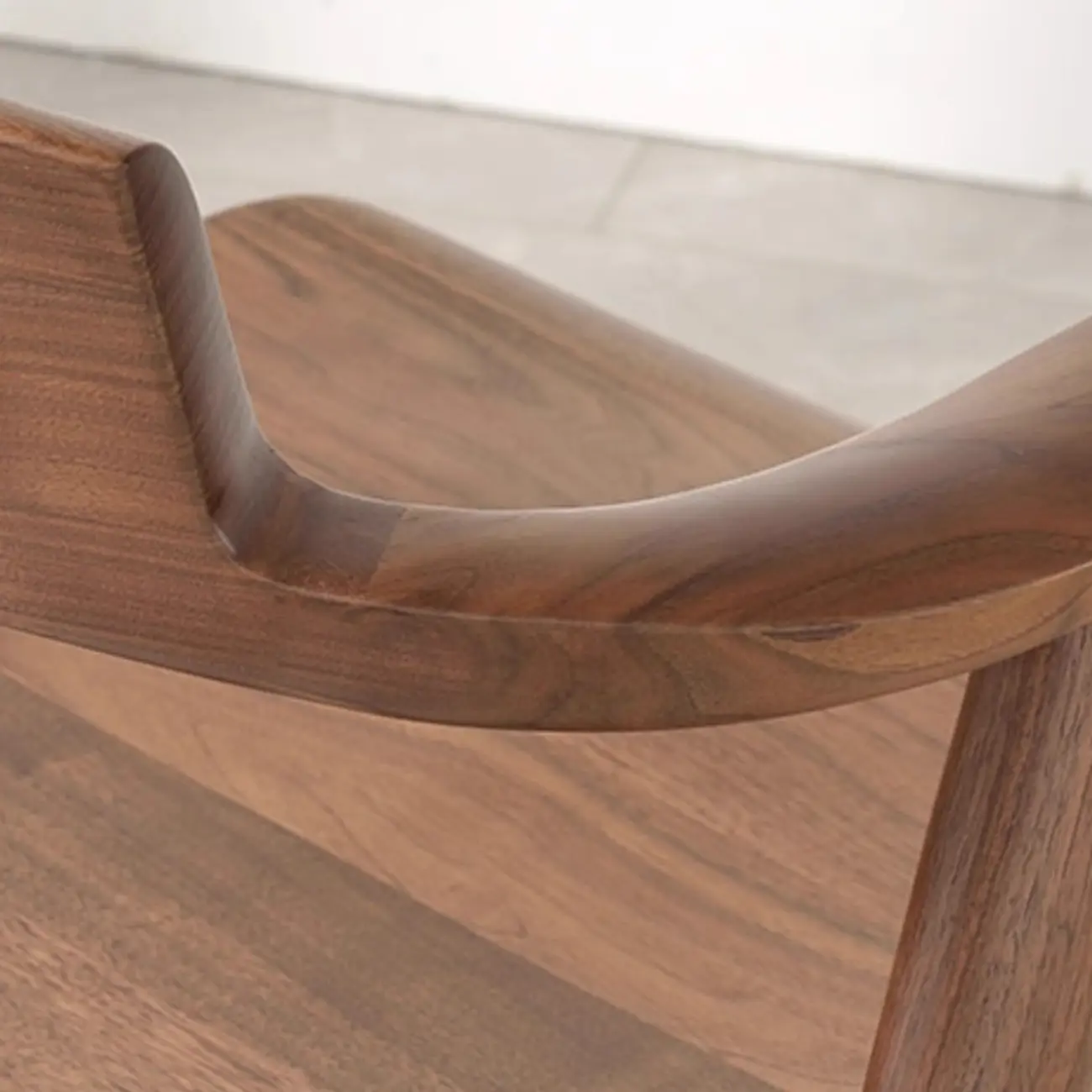 Scandinavian Open Back Armless Walnut Wood Dining Chairs Image - 11 | homeyfad