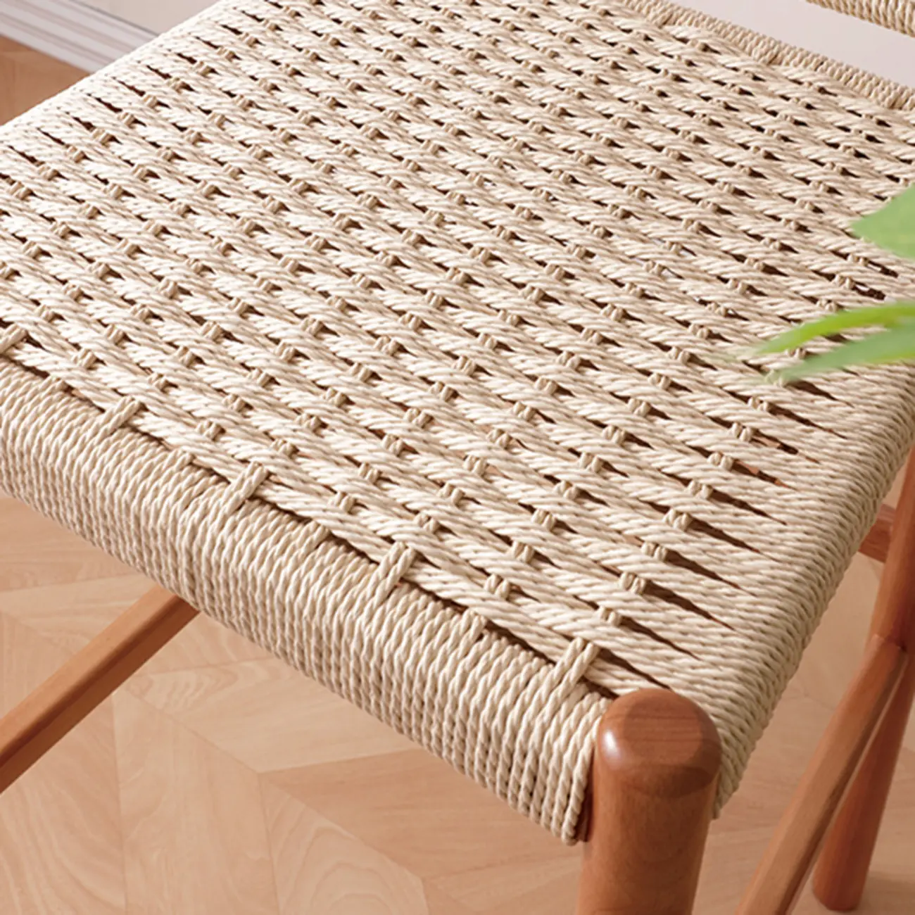 Counter Height Footrest Modern Woven Rope Bar Stools Image - 6 | homeyfad