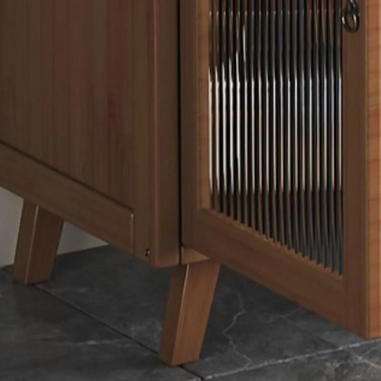 Modern Bamboo Narrow Buffets Cabinets Storage Image - 4