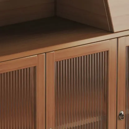 Modern Bamboo Narrow Buffets Cabinets Storage Image - 8