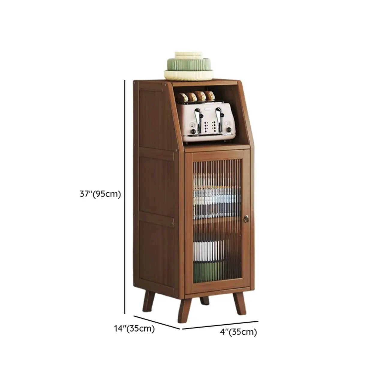 Modern Bamboo Narrow Buffets Cabinets Storage Image - 16 | homeyfad