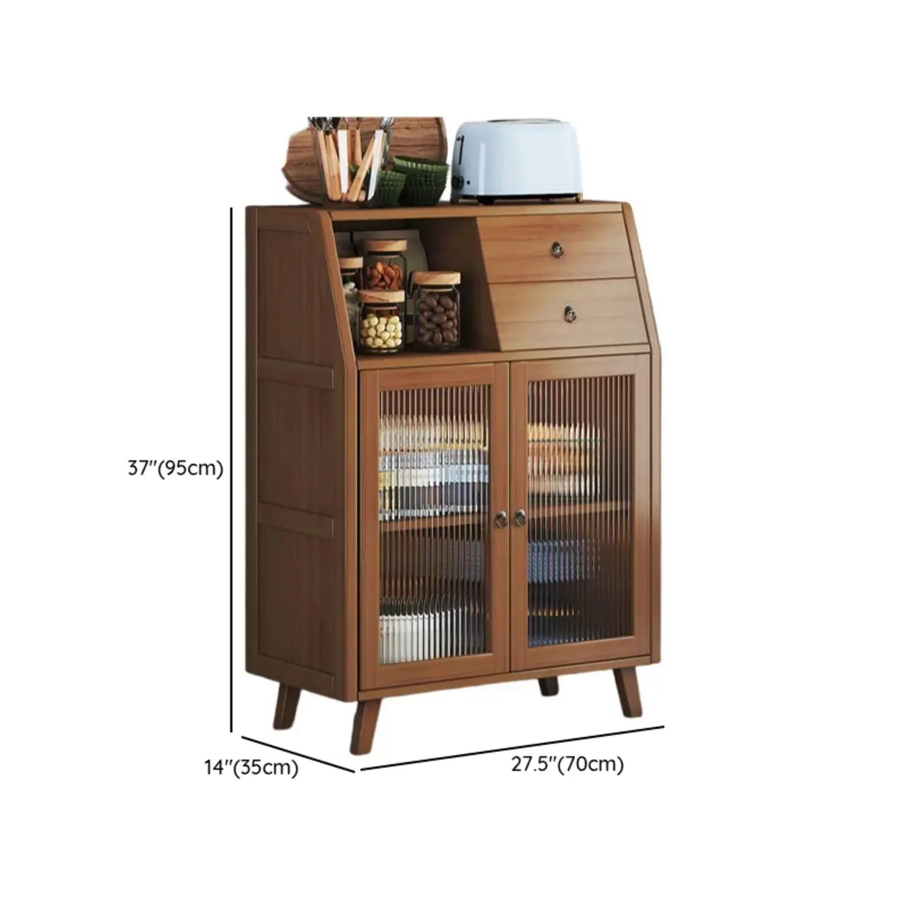 Modern Bamboo Narrow Buffets Cabinets Storage Image - 17 | homeyfad