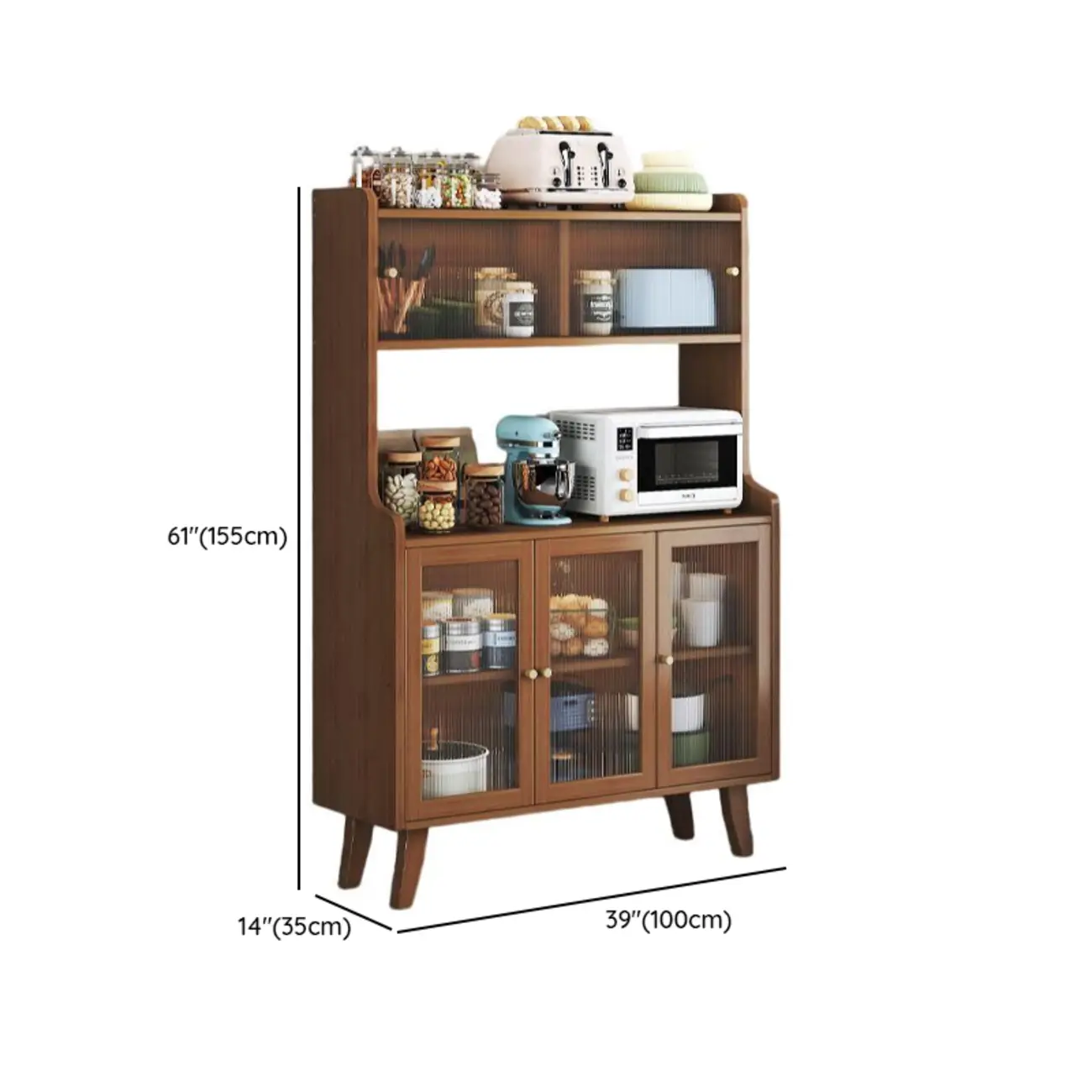 Modern Bamboo Narrow Buffets Cabinets Storage Image - 18 | homeyfad