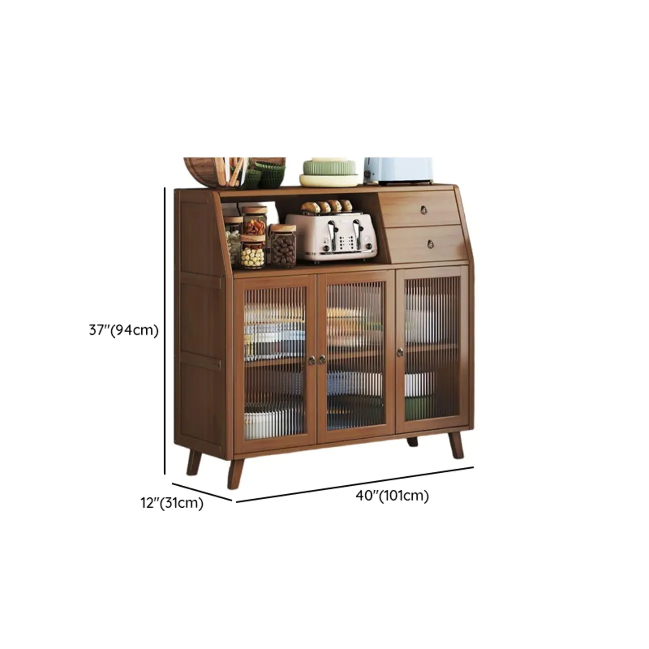 Modern Bamboo Narrow Buffets Cabinets Storage Image - 19 | homeyfad