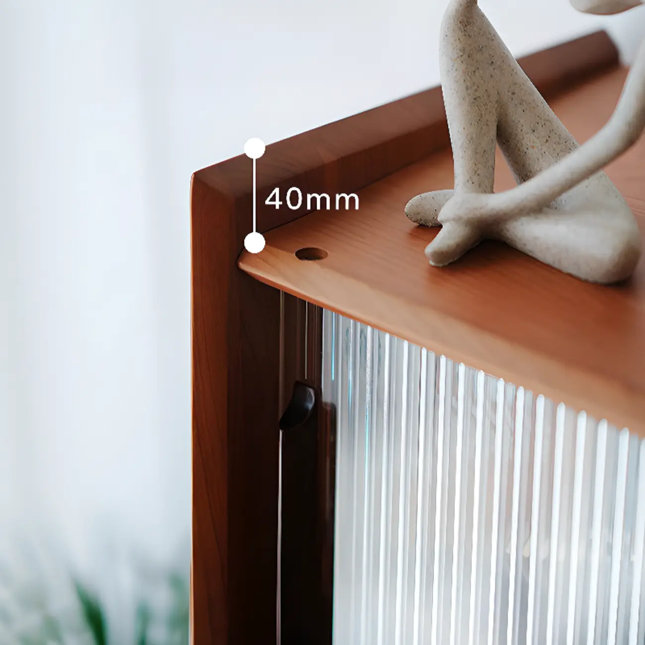 Scandinavian Cherry Pine Buffet Sideboard Open Storage Image - 5 | homeyfad