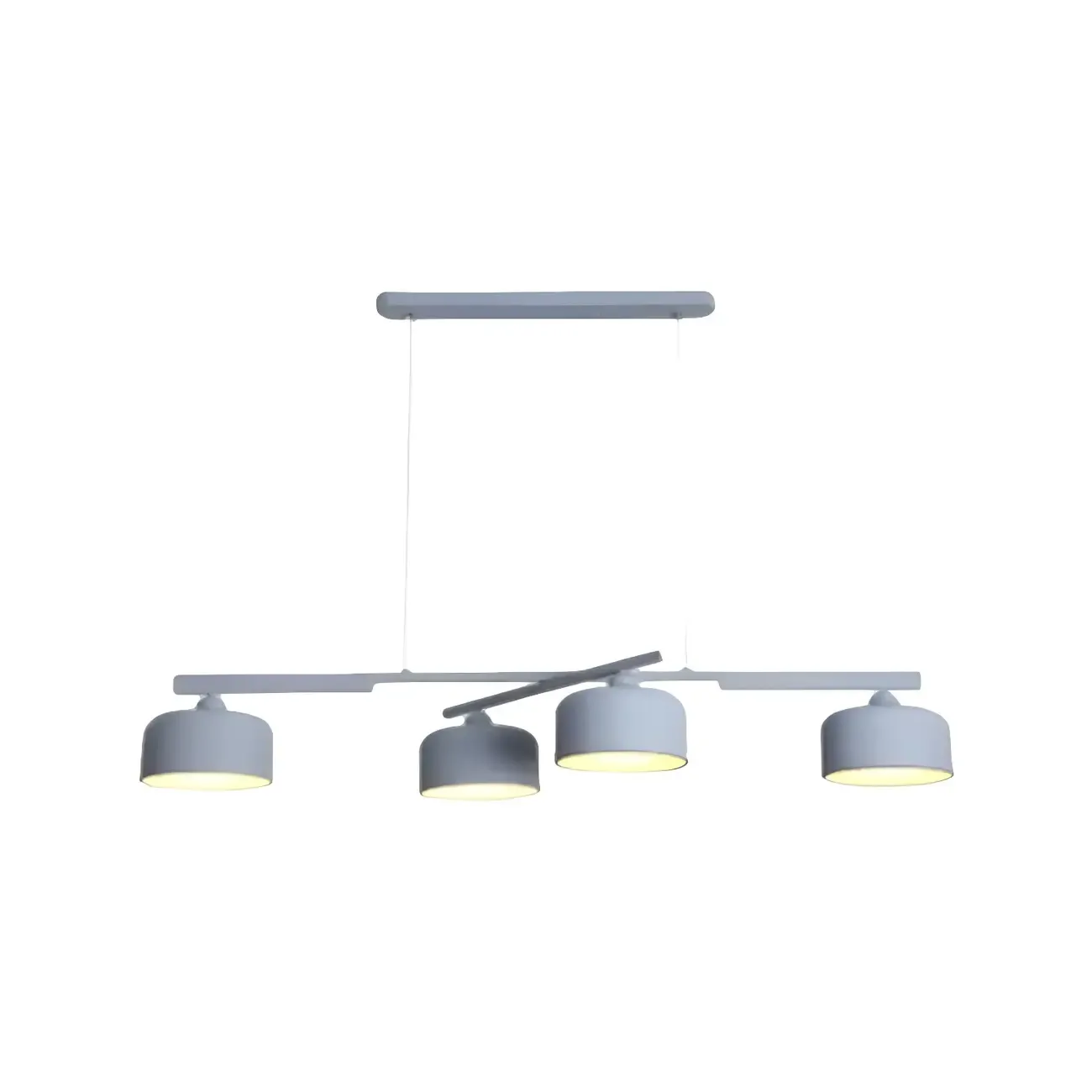 Modern Metal Drum-Shaped Pendant Light for Kitchen Image - 4