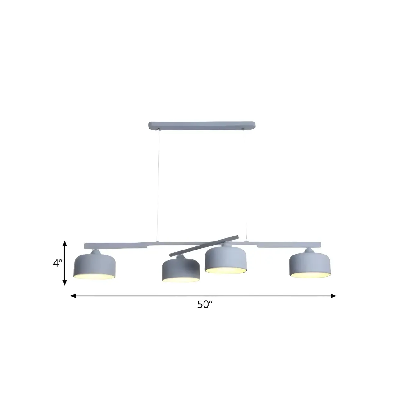 Modern Metal Drum-Shaped Pendant Light for Kitchen Image - 5