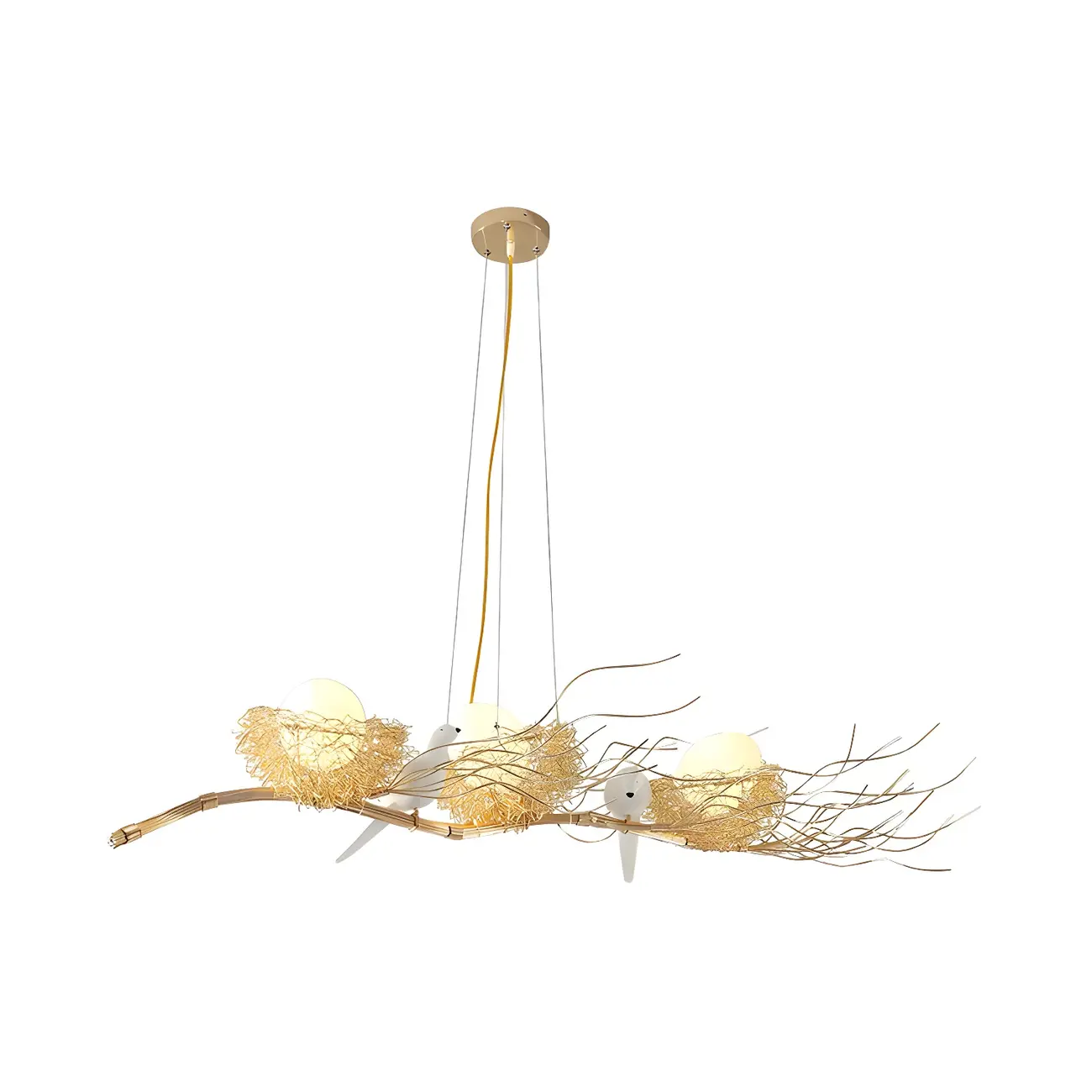 Modern Gold Metal Bird Decor Island Pendant Light Image - 4 | homeyfad