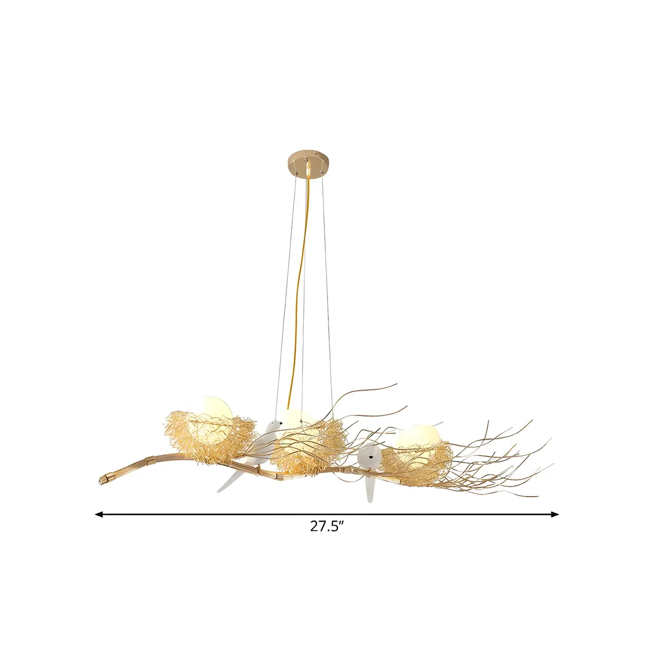 Modern Gold Metal Bird Decor Island Pendant Light Image - 5 | homeyfad