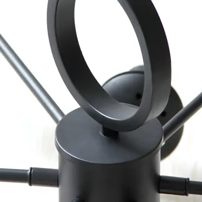 Modern Sputnik Chandelier with Frosted Glass Spheres Image - 5