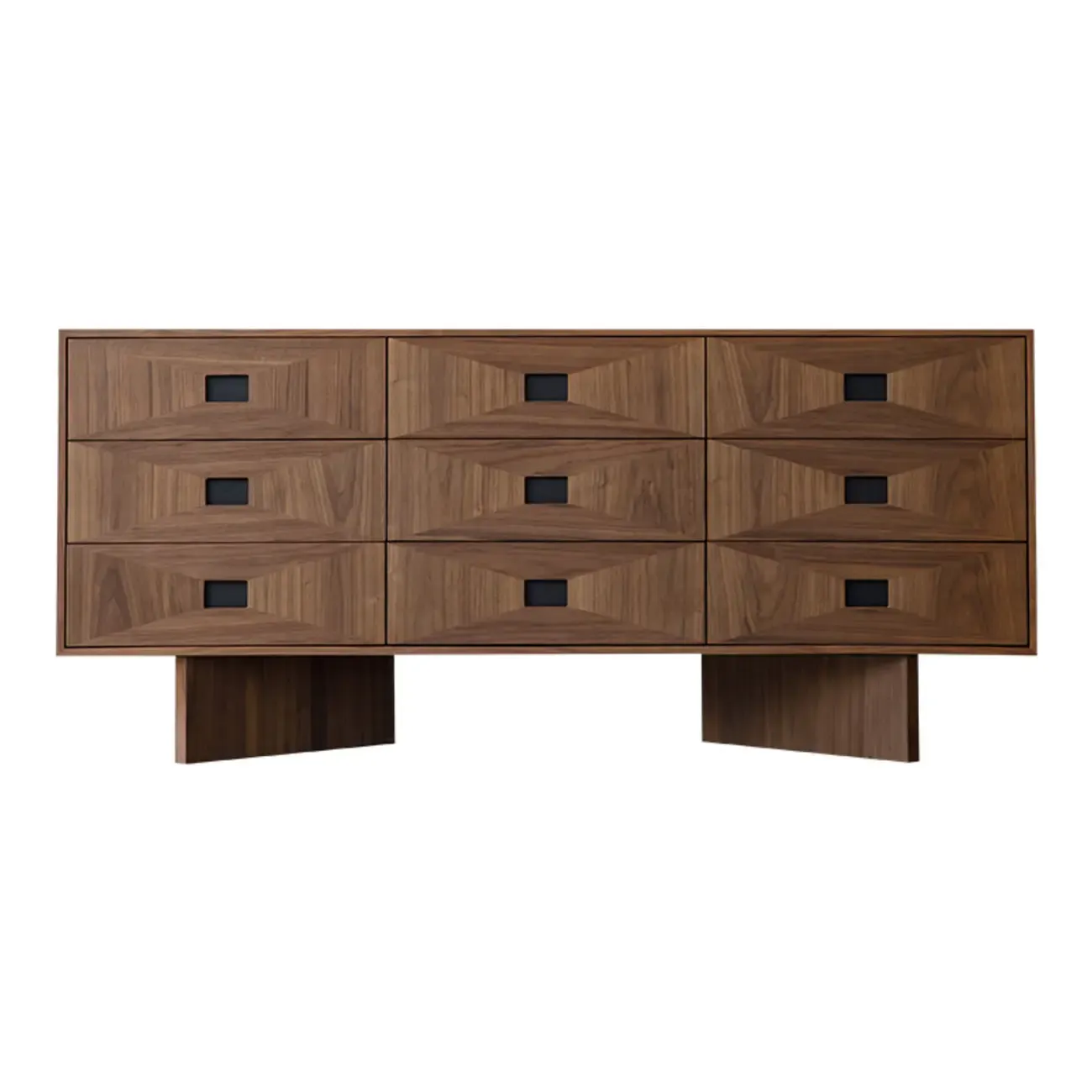71" Contemporary 9-drawer Horizontal Wood Dresser Image - 8
