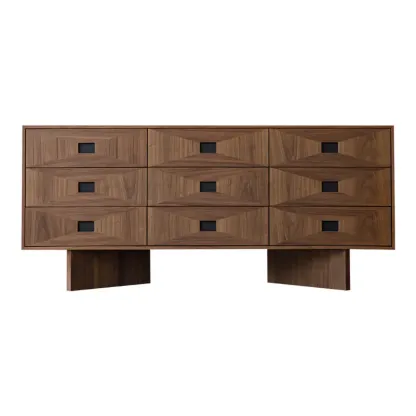 71" Contemporary 9-drawer Horizontal Wood Dresser Image - 8