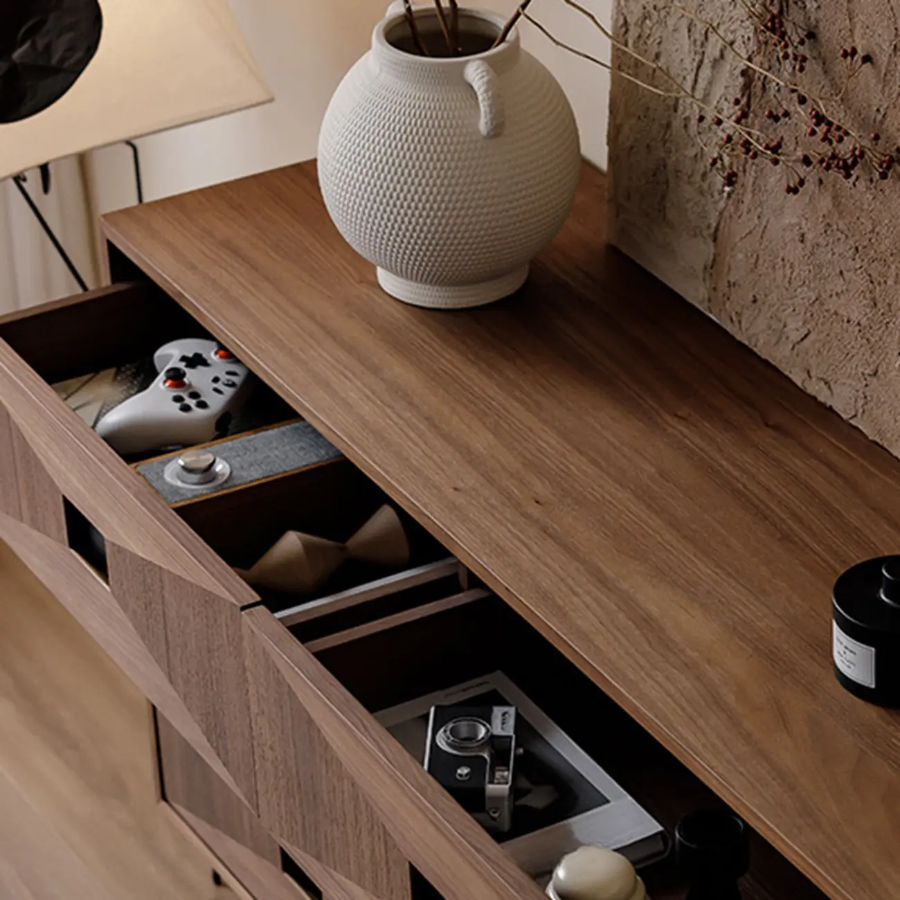 71" Contemporary 9-drawer Horizontal Wood Dresser Image - 3 | homeyfad