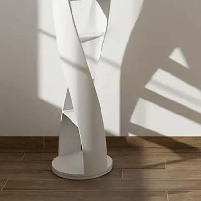 Contemporary Hourglass 5-tier Wooden Vertical Bookcase Image - 4