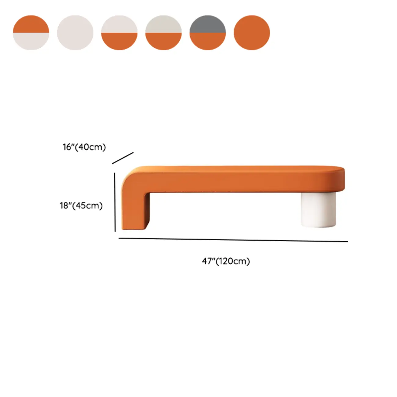 Postmodern L-shaped Padded Faux Leather Bedroom Bench Image - 13 | homeyfad