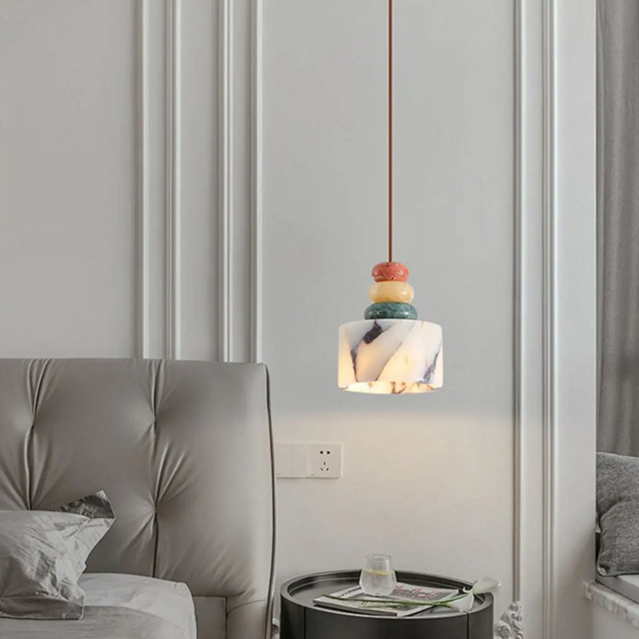 Boho Chic Artistic Geometric Bedroom Pendant Lighting Image - 1 | homeyfad