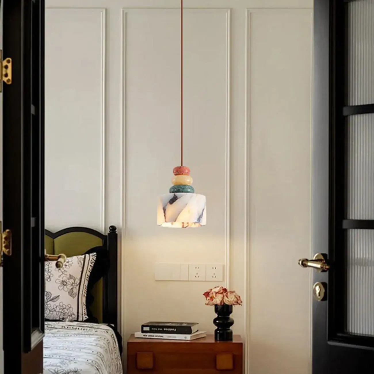 Boho Chic Artistic Geometric Bedroom Pendant Lighting Image - 3 | homeyfad