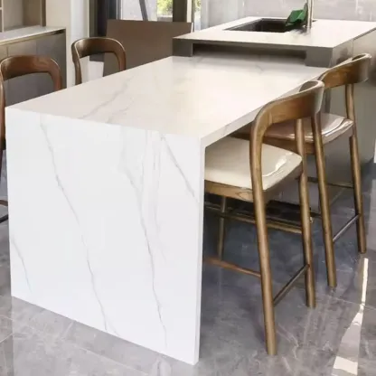 Counter Height Upholstered Armless Solid Wood Bar Stools Image - 2