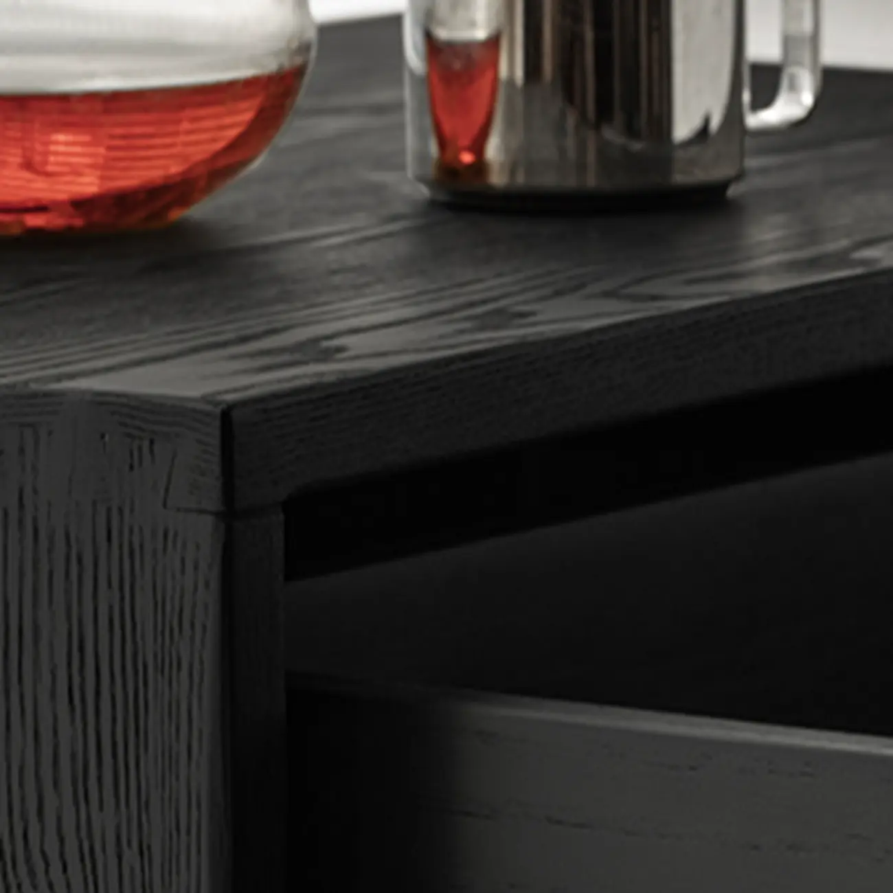 Charcoal Simplistic Ash Wood Double Dresser in Horizontal Orientation Image - 7 | homeyfad