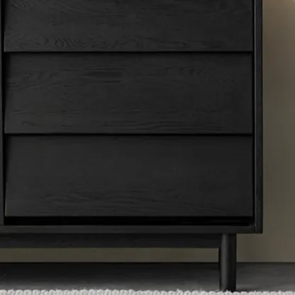 Charcoal Simplistic Ash Wood Double Dresser in Horizontal Orientation Image - 8