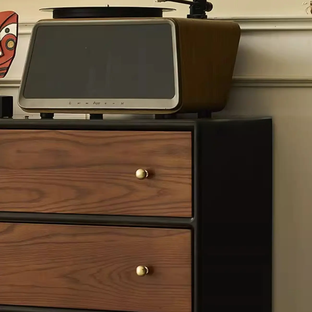 Horizontal Brown 6-drawer Modern Wood Double Dresser Image - 5 | homeyfad