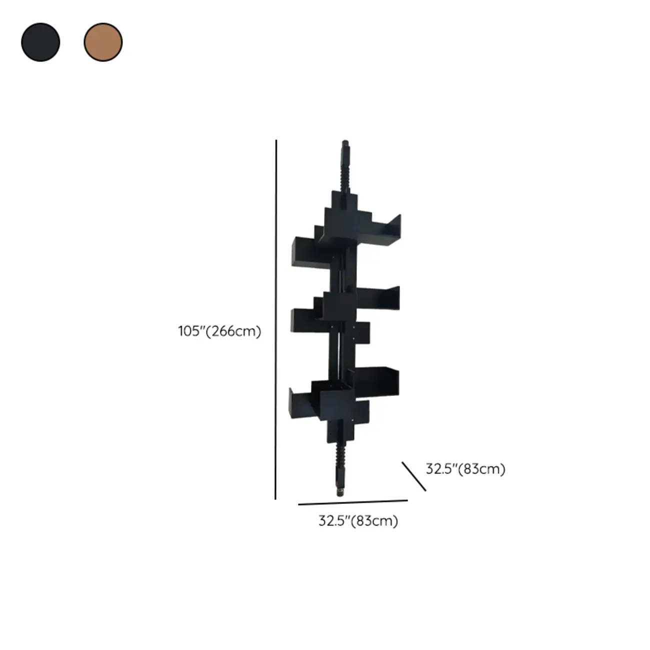 Swivel Vertical Nut Brown Wood Bookcase with Closed Back #size | homeyfad