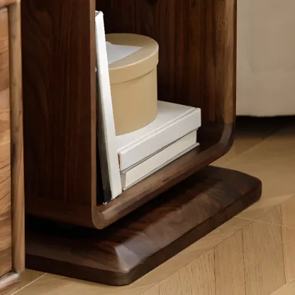 67" Narrow Wood Rotating Vertical Bookcase With Mirror Image - 6