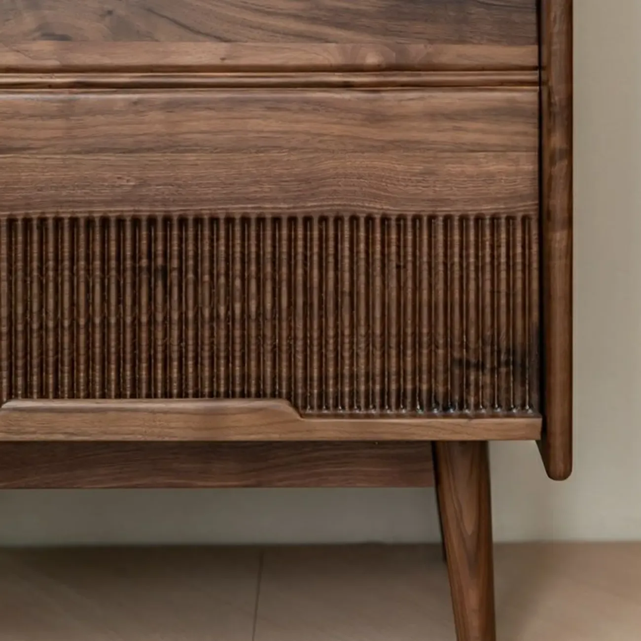 Scandinavian Pine Wood Vertical Bookcase With Storage Image - 7