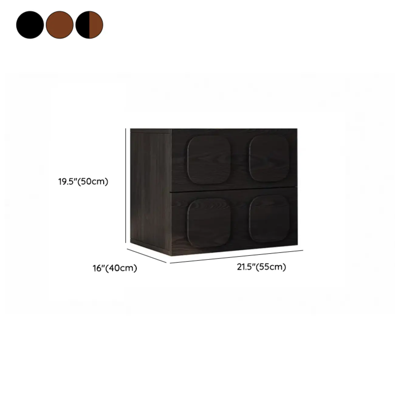 Black Modern Woodern Horizontal Combo Dresser with Storage #size | homeyfad