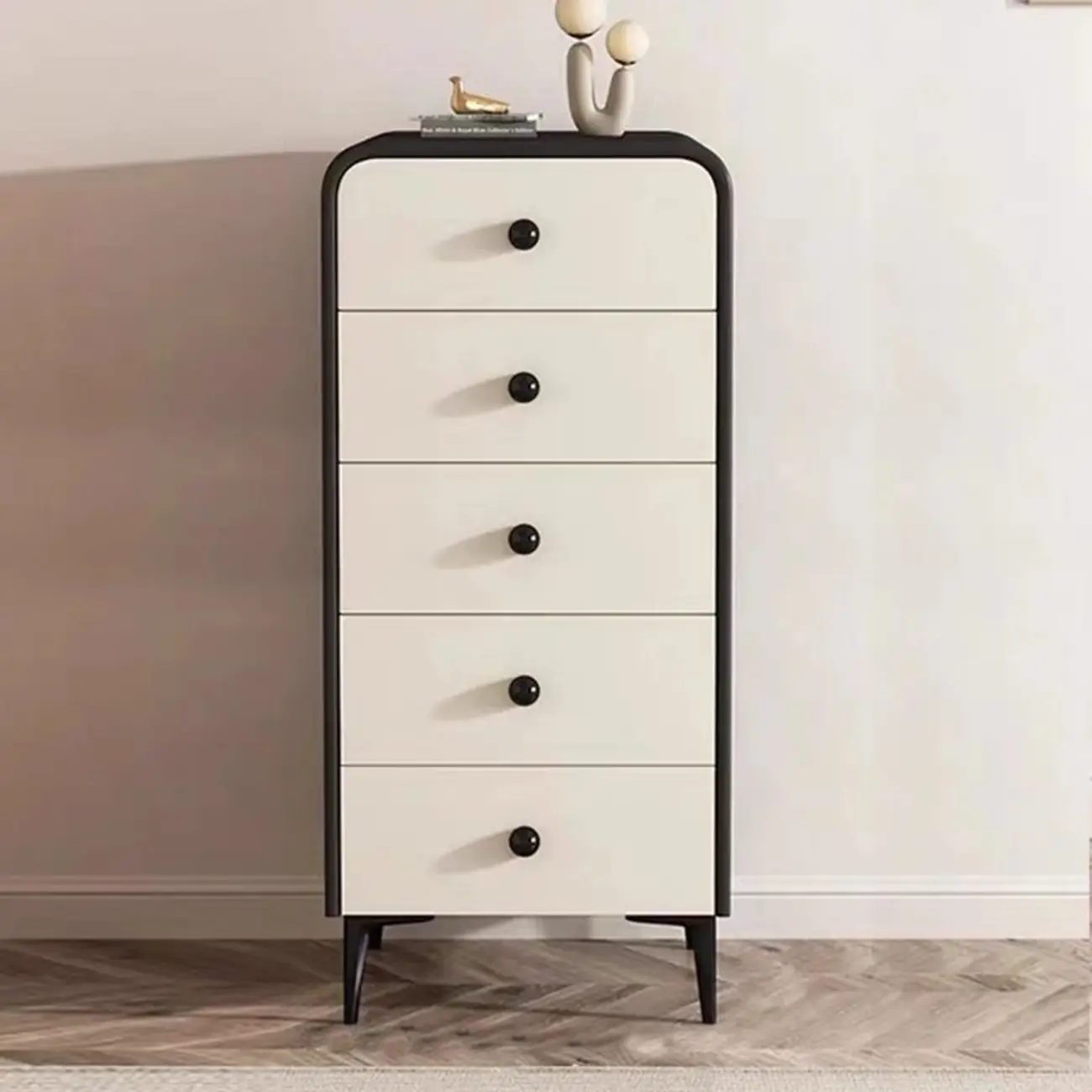 Contemporary Chic Wood Bedroom White Double Dresser Image - 4 | homeyfad