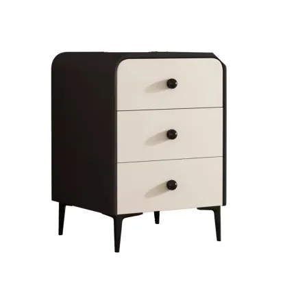 Contemporary Chic Wood Bedroom White Double Dresser Image - 11