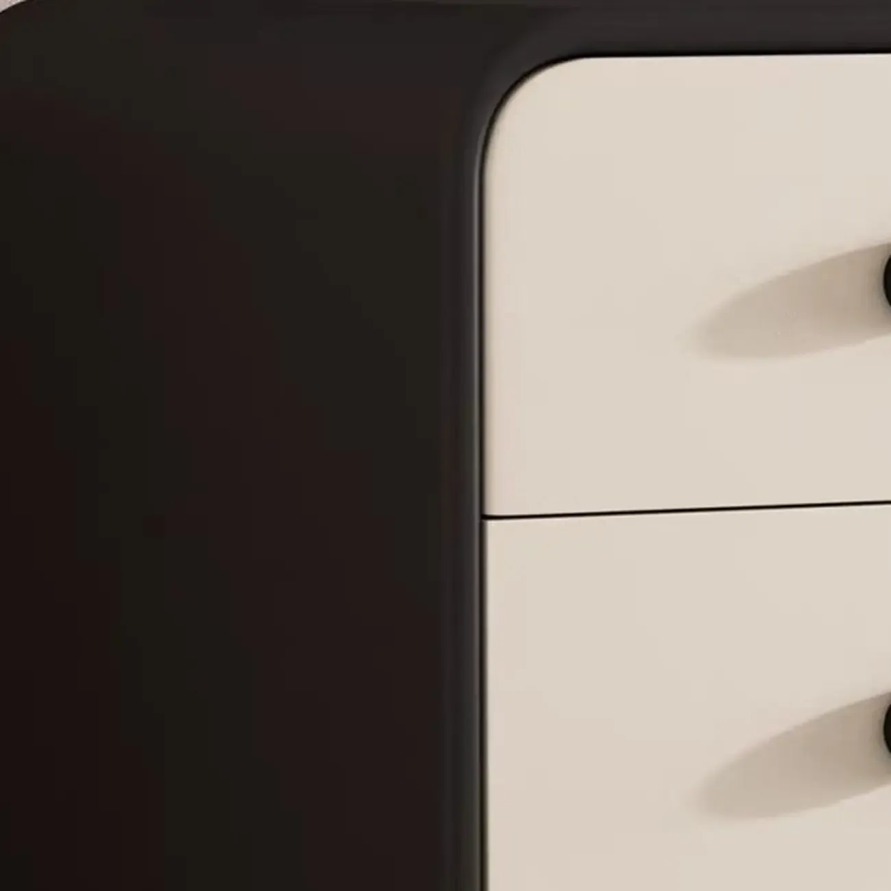 Contemporary Chic Wood Bedroom White Double Dresser Image - 7