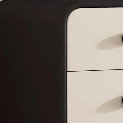 Contemporary Chic Wood Bedroom White Double Dresser Image - 7