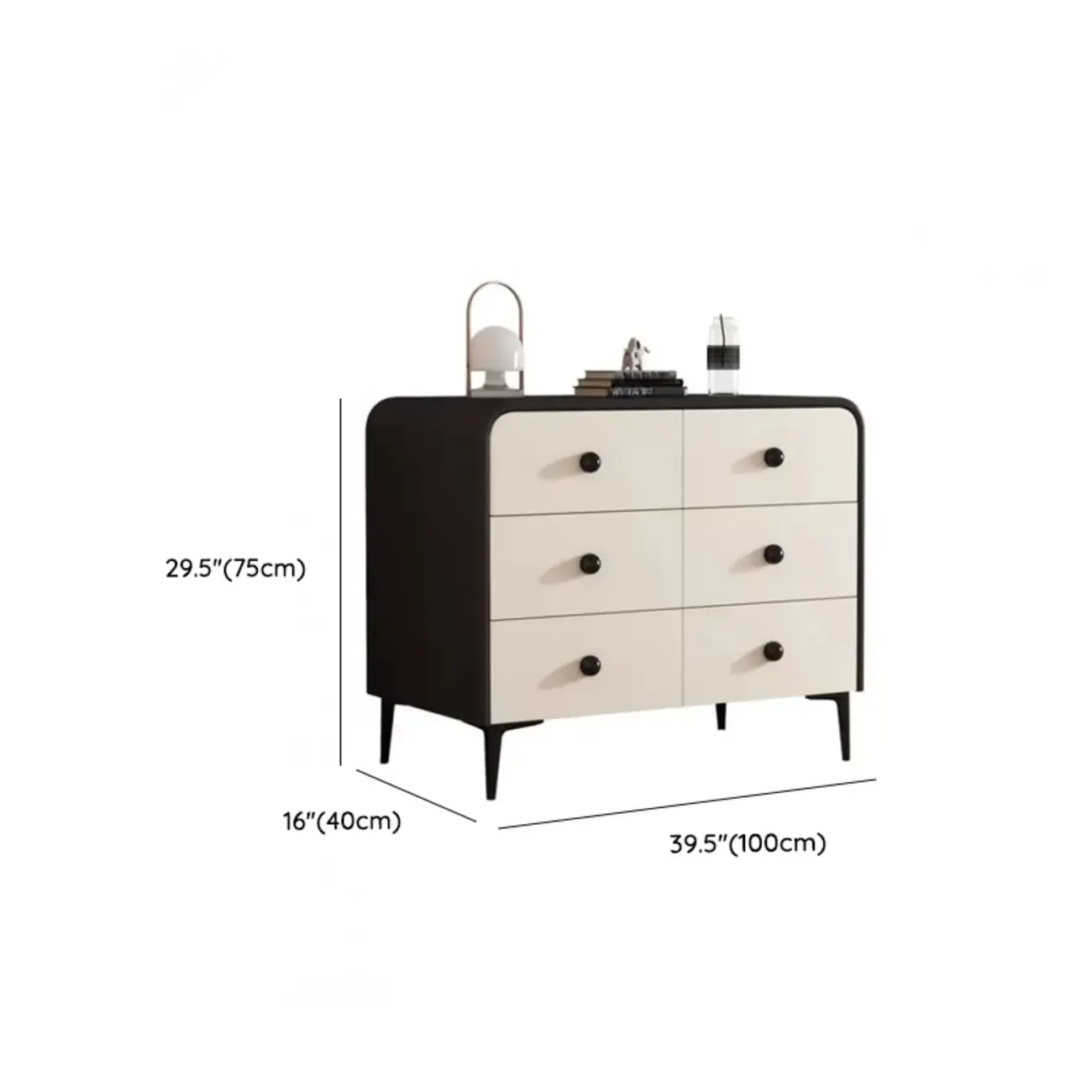 Contemporary Chic Wood Bedroom White Double Dresser Image - 14