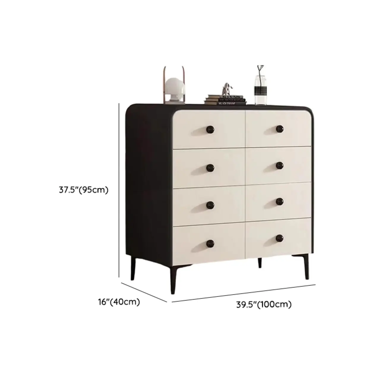 Contemporary Chic Wood Bedroom White Double Dresser Image - 18 | homeyfad