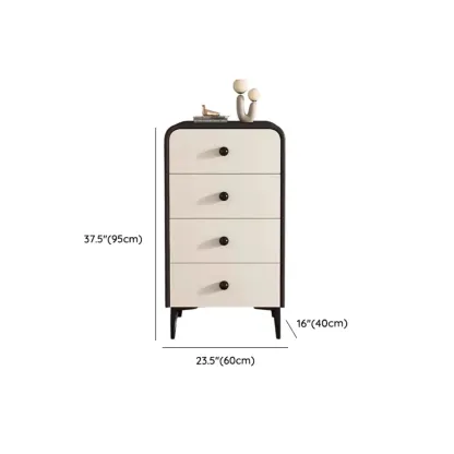 Contemporary Chic Wood Bedroom White Double Dresser Image - 23