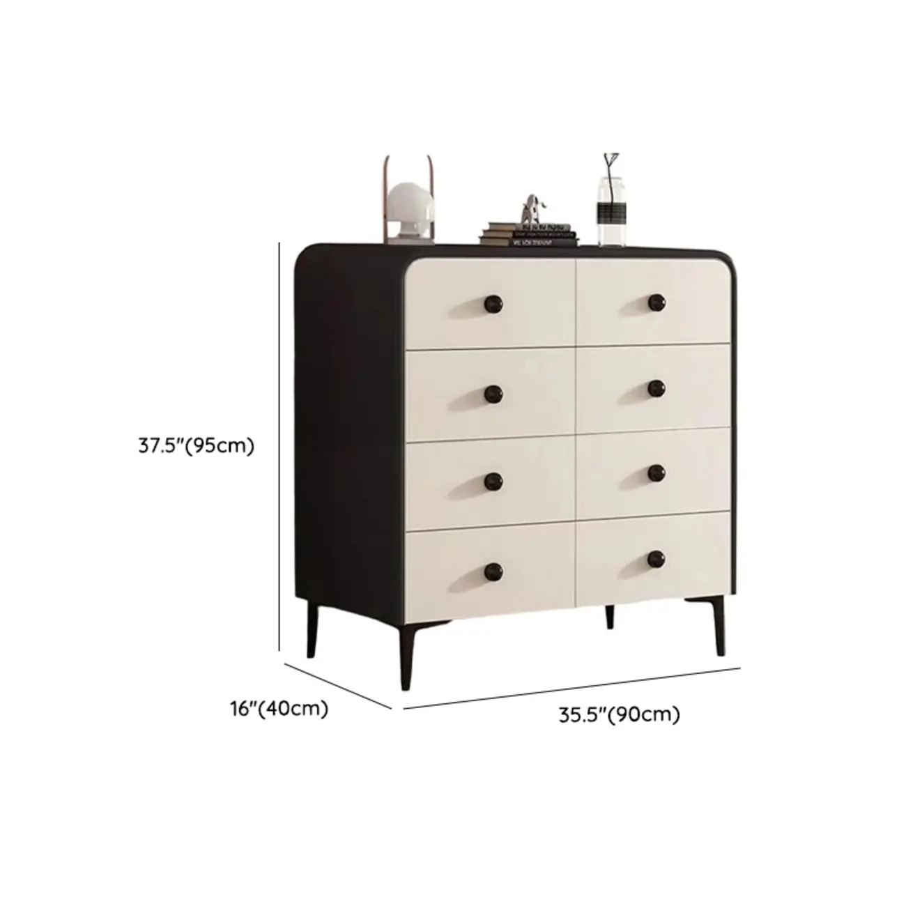 Contemporary Chic Wood Bedroom White Double Dresser Image - 25 | homeyfad