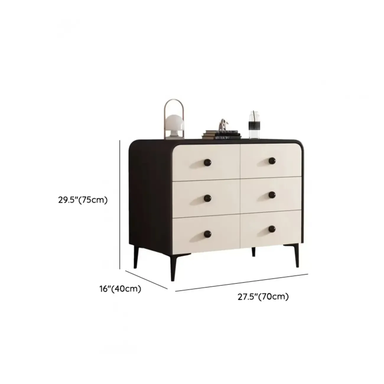 Contemporary Chic Wood Bedroom White Double Dresser Image - 26