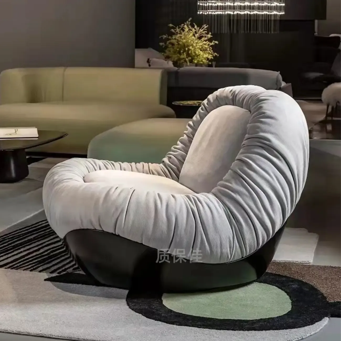 Contemporary Faux Leather Armless Person Side Chair Image - 3