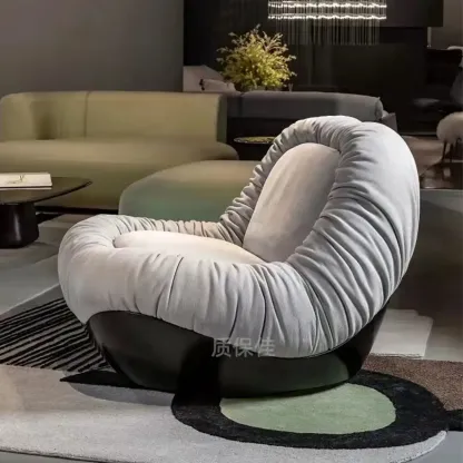 Contemporary Faux Leather Armless Person Side Chair Image - 3