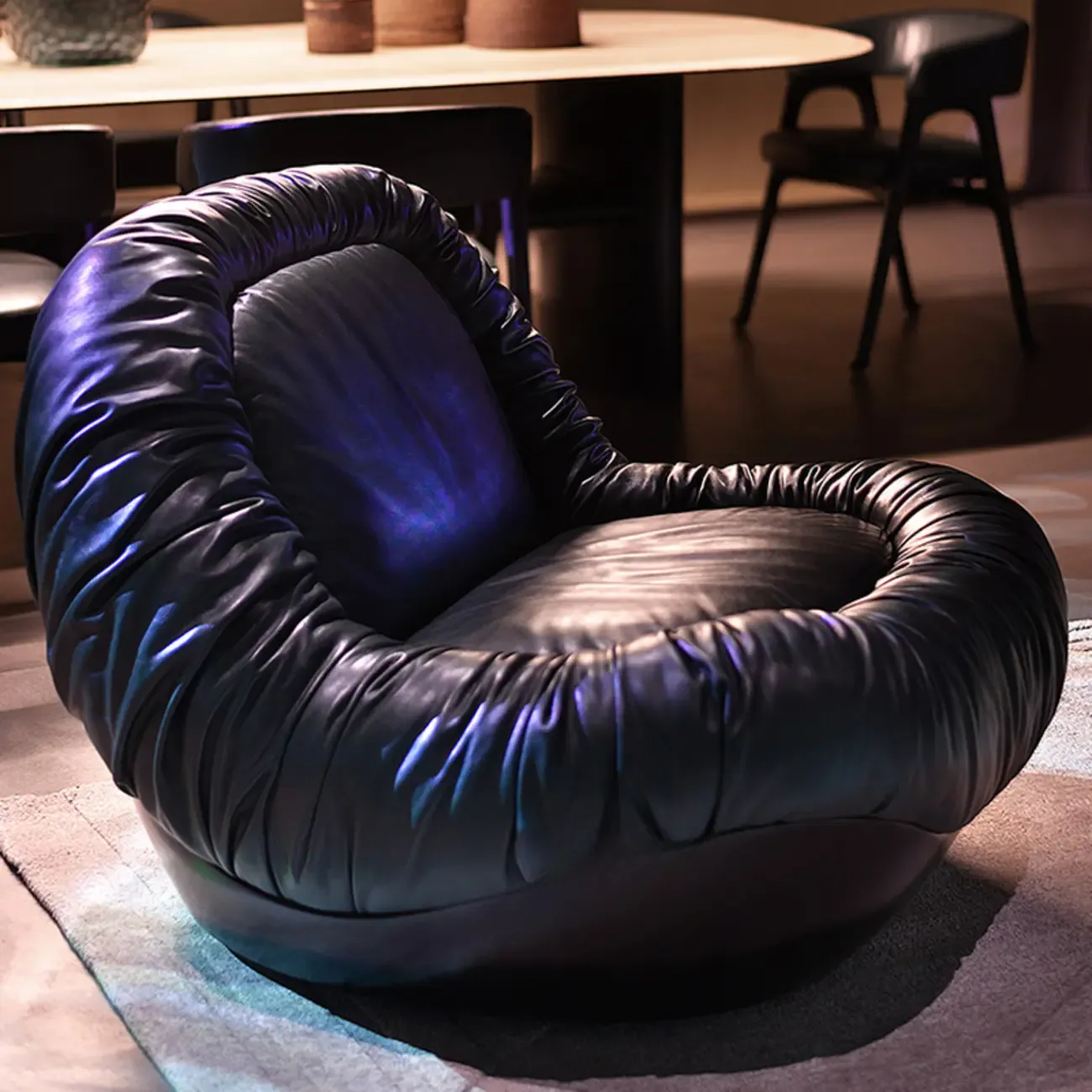 Contemporary Faux Leather Armless Person Side Chair Image - 9